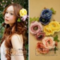 vivi2012夏日新款复古款英伦Grace风花朵饰品名媛风渡假发夹卡H26