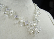 新娘套链v型新娘项链水晶水钻，手工链欧美结婚饰品套装新娘配饰