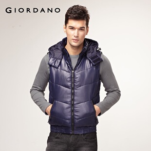 2012 new Giordano jacket men's detachable Cap warm cotton vest 01071646