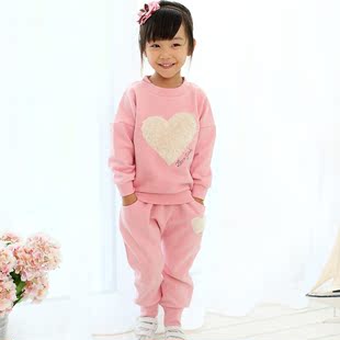  ESBEELI品牌童装韩版春装新款儿童女童运动休闲卫衣套装
