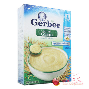  美国嘉宝米粉3段混合谷物米粉 454克 高铁锌维生素 13年10月 全新