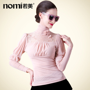  [16863]NOMI若美 春装新款女装打底长袖蕾丝衫时尚雪纺衫