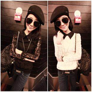 Womens  lace/chiffon shirt