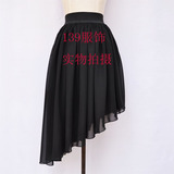 139服饰 2011  新品上架 黑色雪纺斜边 长裙 半身裙 蓬蓬裙三色入