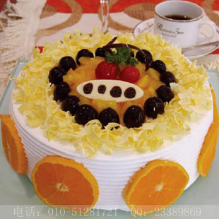  北京蛋糕店 新鲜蛋糕现做现送 水果生日蛋糕速递朋友同事礼物M649