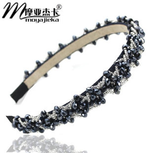  摩亚杰卡 正品 超闪头箍 韩国水晶串珠发箍l流行美丽头饰发饰结婚
