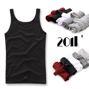 Trend of Korean men's tight sweat vest vest men's vest leisure male man men's stretch sleeveless summer load