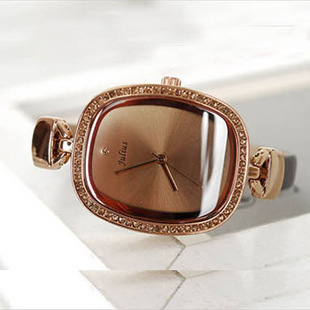  正品牌韩国聚利时Julius复古表韩版时尚女表水钻表时装表皮带手表