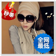 淘金币 小辣椒同款板材偏光时尚超大框太阳镜欧美明星款复古墨镜
