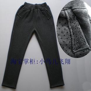  女童加厚纯棉小脚裤 儿童装秋冬款打底裤子加绒靴裤长裤 淑屋童话