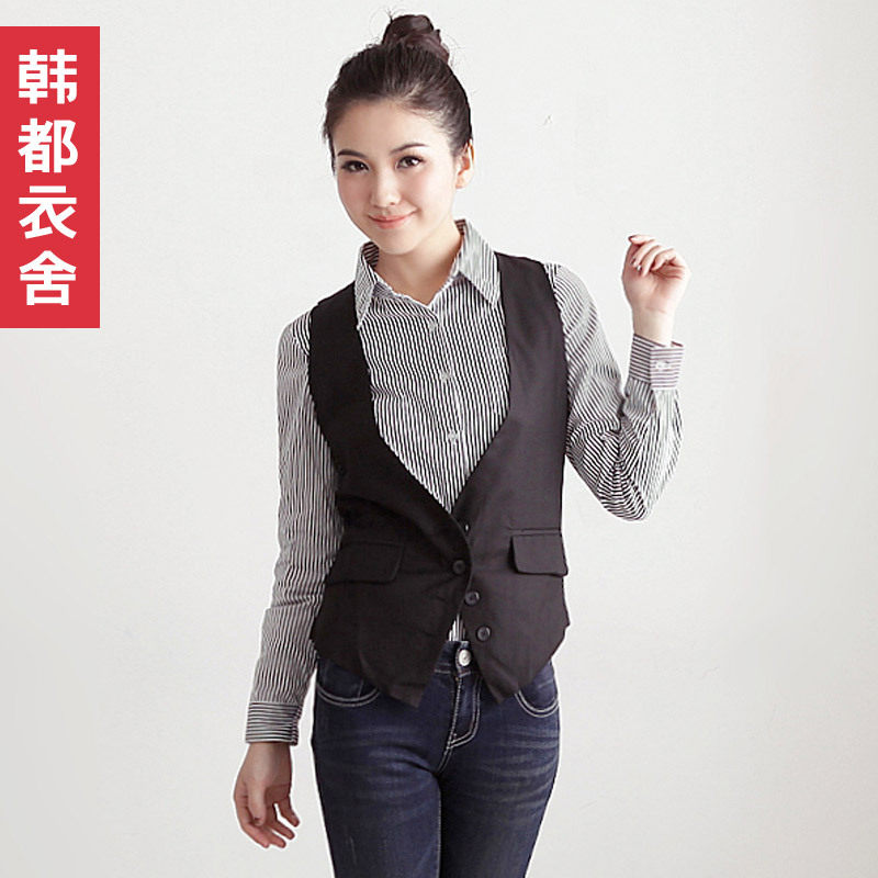 gen播专柜正品牌<span class=H>女</span>装2012春夏装<span class=H>女</span>款时尚西装<span class=H>马夹</span>森马ccdd简