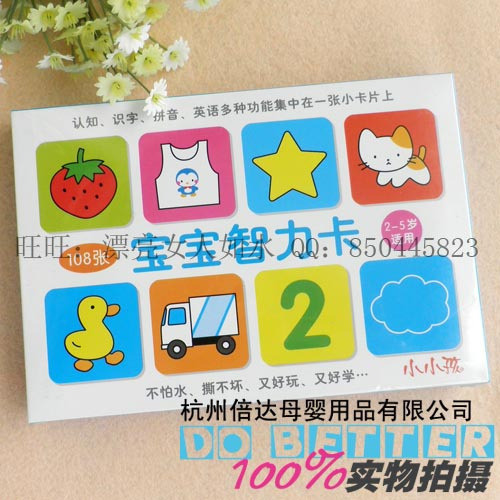 正版★小小孩《宝宝智力卡》2-5岁适用 108张