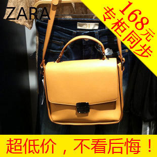 zara专柜正品代购包包2012新款潮女包韩版都市风带盖斜挎包包百魅