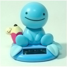 【创意家居用品】太阳能风水娃娃 微笑天使摇头娃娃 蓝色