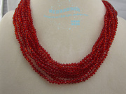 本命年大红色水晶毛衣链长款多层红色水晶，项链长项链缠绕