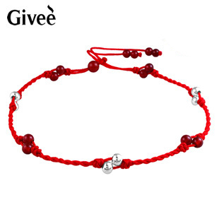  蛇年99足银 本命年 红绳 脚链 女 男士 韩版时尚 转运珠 红绳脚链