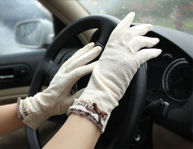 Spring and autumn season glove lady drive a car pure cotton glove non-slip have cash less than that is registered in the accounts Lace Sunscreen glove double-deck ultraviolet-proofin the Accessories/Leather belt/Hat/Muffler , Gloves category - from Buy2taobao.com to provide professional Taobao agent buy service