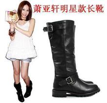 布兰婷2010新款ELVA明星出镜高筒长靴真皮机车靴牛皮骑士靴女靴子