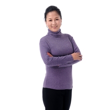 初春新款 <span class=H>中</span><span class=H>老年</span>女装 时尚妈妈装高领烫钻高弹性贴身<span class=H>棉衣</span> 长袖t恤
