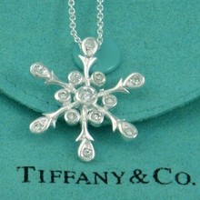 Tiffany collar de Tiffany del comercio de diamantes ◆ auténtica plata de ley 925 de copo de nieve collar al por mayor