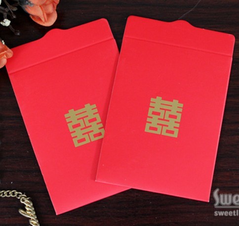 百合喜铺双喜烫金迷你百元结婚红包 百合喜铺双喜烫金迷你百元结婚红包
