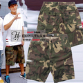 陈冠希示范 NEIGHBORHOOD  WTAPS 绿迷彩短裤反光布裤