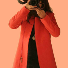 包邮2012春装新款韩版新妓生传丹丝兰同款毛呢外套中长款呢大衣女