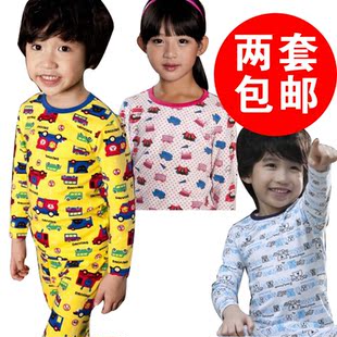  正品款金米儿童内衣棉套装男女童春秋衣秋裤小孩中大儿童睡衣