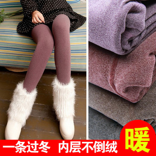 秋冬新品 韩版卡拉绒加厚 打底裤 女 韩版潮显瘦保暖裤九分裤