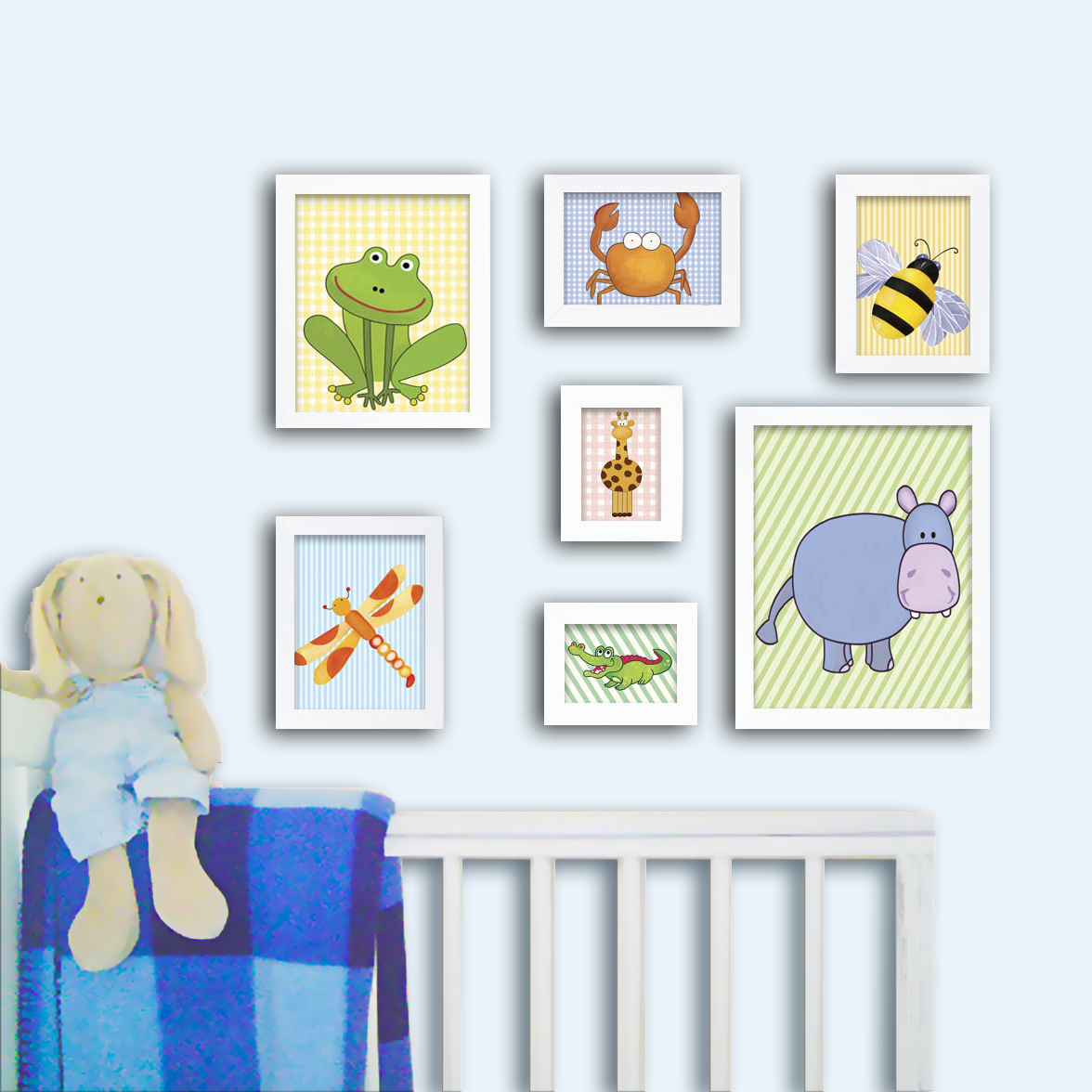 家装家饰<em>时尚</em>儿童<em>创意</em>7相框组合<em>照片墙</em>相片墙