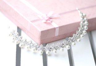  弯弯月亮合金精致款皇冠发饰 新娘头饰婚礼结婚饰品 1841