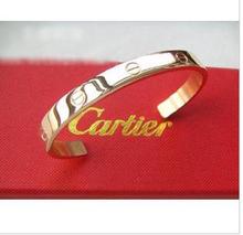 * Cartier Cartier Bangle 316L joyas de la mano masculina y femenina regalos gong pareja de oro