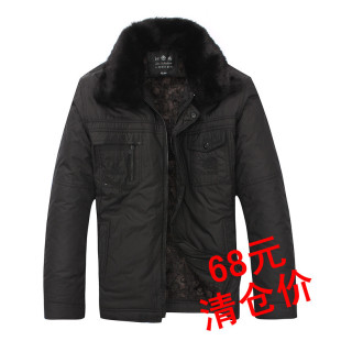  清仓 冬装 中老年男装翻领加绒棉衣 爸爸装棉服 中年男棉袄上衣