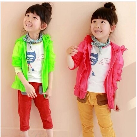 童装2014新款夏季<em>女童簿外套</em>儿童拉链开衫空