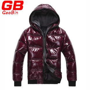  GaoBin正品加厚羽绒棉服保暖连帽情侣装亮面潮爆假两件棉衣男外套