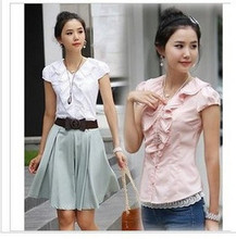 2012女衬衫棉白色衬衫职业女衬衫女装春秋女士衬衣韩版女衬衫金苑