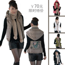 特价2012新概念女韩版连帽棉小<span class=H>背心</span>马甲<span class=H>外套</span>女装冬装秋装特卖春装