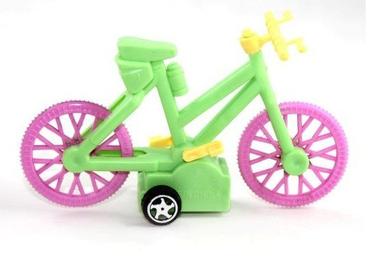 The new bicycle back to force  toys new exotic green toy 