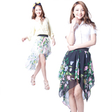 SHUEUP2012春装新款女装半身裙长裙大摆裙雪纺碎花裙夏韩版超仙
