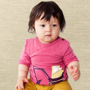  Ponie Conie 男童长袖T恤纯棉 儿童打底衫 宝宝打底衫 婴儿打底衫