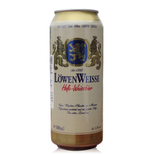  德国原装进口 慕尼黑卢云堡狮牌白啤酒500ML 整箱区域包邮