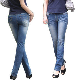 2011秋冬厚款 <span class=H>女</span>式中修身显瘦弹力直筒<span class=H>裤</span>中腰<span class=H>牛仔</span><span class=H>裤</span><span class=H>女</span> 长<span class=H>裤</span>子