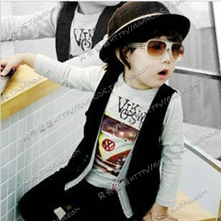  春装韩版时尚百搭男童装女童装宝宝儿童马甲马夹背心tx-0547