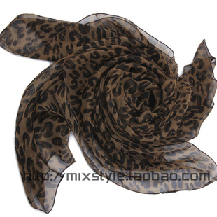 Book Now! Burst sell thousands of air-conditioned rooms leopard chiffon scarves point long shawl sil