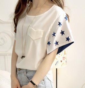 宽松镂空小清新星星...