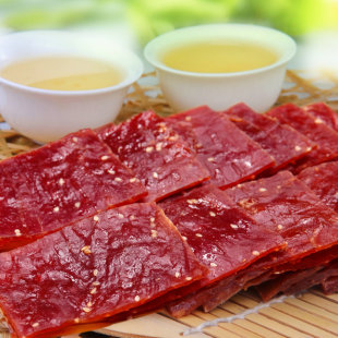  百草味 新品 零食肉脯 靖江猪肉脯 白芝麻猪肉脯 200g*2袋装