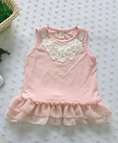 2014夏装韩版女童装宝宝小童蕾丝雪纺蛋糕裙