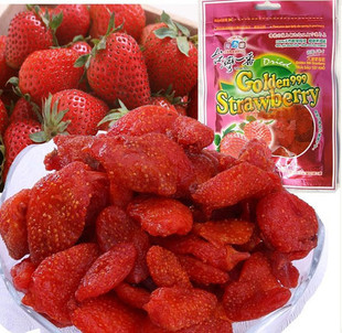  [三冠] 新品特 台湾有机一番草莓干 无农残纯天然无色素 巨香100G