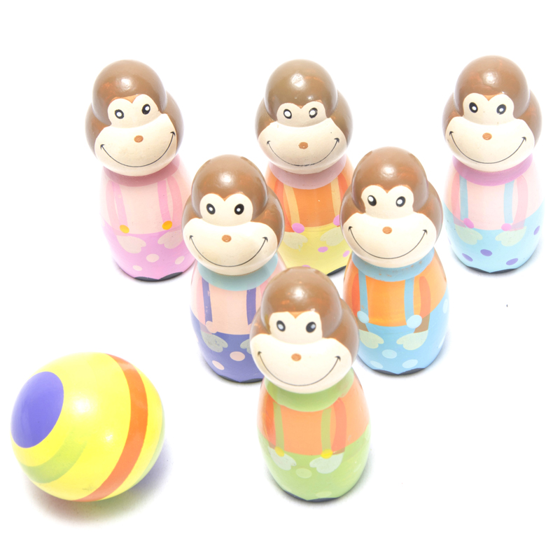出口美国 可爱迷你猴木质宝宝儿童保龄球 户外亲子益智玩具|msdalam kategori Toy/bayi/teka-teki/blok bangunan/model, sukan luar/Leisure/Mainan tradisional, mainan bola/bola - dari Buy2taobao.com untuk memberikan perkhidmatan ejen Taobao profesional membeli