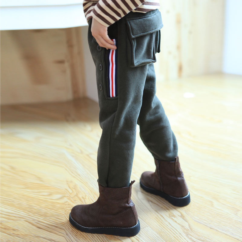 男童秋裤子军装风...